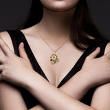 925 Sterling Silver Shine Yellow Nano Cubic Zirconia Glamorous Pendant