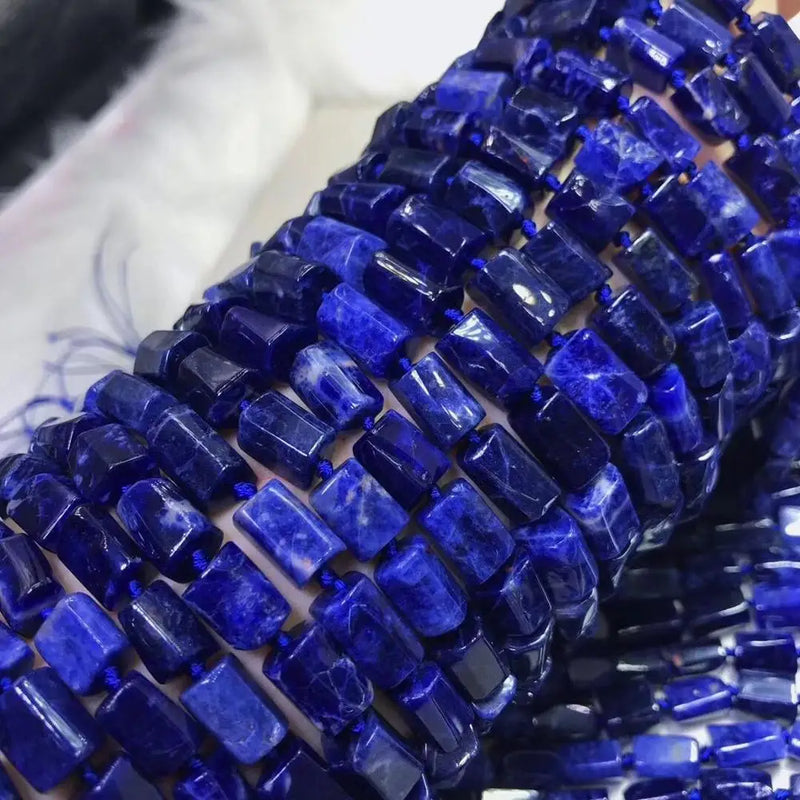 SAPPHIRE PILLAR Loose Beads 7*10mm Natural for Jewelry Necklace