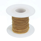 Stainless Steel Twisted Oval Chain 10 Yards 1.5-2.2mm DIY Jewelry Chain