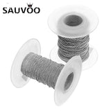Stainless Steel Twisted Oval Chain 10 Yards 1.5-2.2mm DIY Jewelry Chain