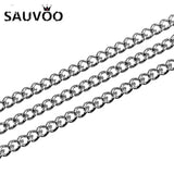 Stainless Steel Twisted Oval Chain 10 Yards 1.5-2.2mm DIY Jewelry Chain