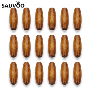 100pcs 8*22mm Oval Round Natural Wood Loose Beads for DIY Jewelry Making