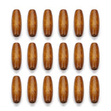 100pcs 8*22mm Oval Round Natural Wood Loose Beads for DIY Jewelry Making