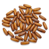 100pcs 8*22mm Oval Round Natural Wood Loose Beads for DIY Jewelry Making
