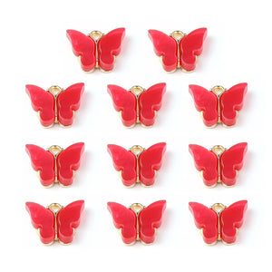 10pcs Acrylic Butterfly Pendant Women Necklace Statement Charm Jewelry