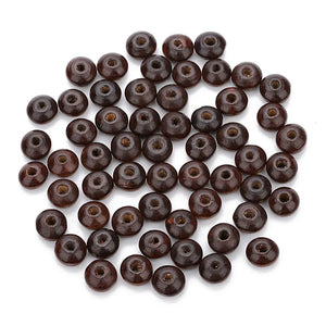 200pc Natural African Wood Beads for Jewelry Making