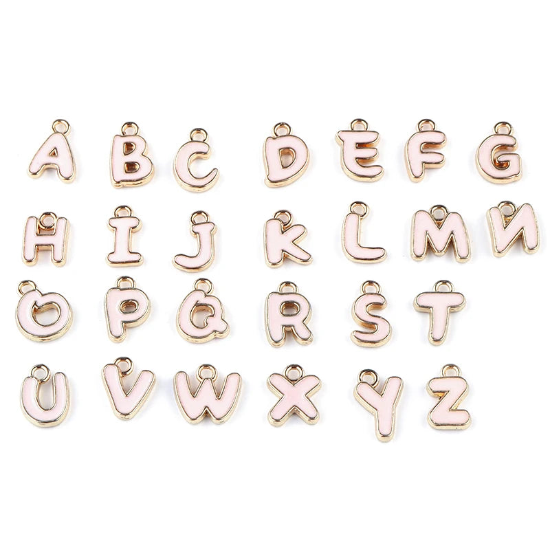 26pcs A-Z Alphabet Letter Pendant Charms For DIY Necklace Jewelry Making