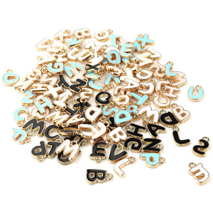26pcs A-Z Alphabet Letter Pendant Charms For DIY Necklace Jewelry Making