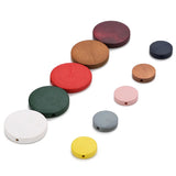30pcs Mixed Flat Natural Wood Beads Round Spacer For Jewelry Making