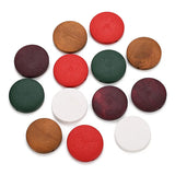 30pcs Mixed Flat Natural Wood Beads Round Spacer For Jewelry Making