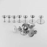 50-100Pcs Stainless Steel Blank Post Earring Studs 3-12mm DIY Jewelry Making
