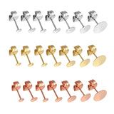 50-100Pcs Stainless Steel Blank Post Earring Studs 3-12mm DIY Jewelry Making