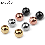 50pcs Small Round Beads 4mm 5mm 6mm Rose Rhodium Copper for Jewelry Making
