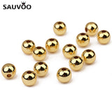 50pcs Small Round Beads 4mm 5mm 6mm Rose Rhodium Copper for Jewelry Making