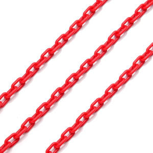 5m Colorful Acrylic Link Chain for Necklace Bracelet Making 13.5x7.5mm
