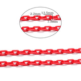 5m Colorful Acrylic Link Chain for Necklace Bracelet Making 13.5x7.5mm