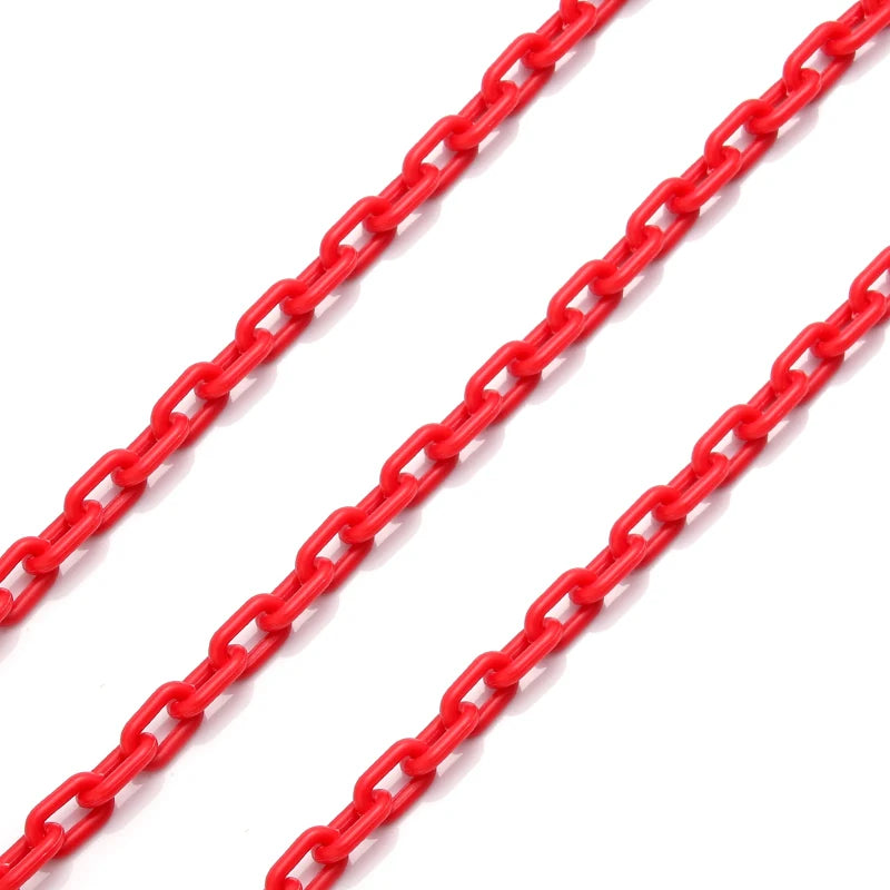 5m Colorful Acrylic Link Chain for Necklace Bracelet Making 13.5x7.5mm