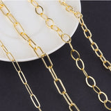 Metal Link Cable Chain Necklace Paperclip Chain 1Meter