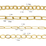 Metal Link Cable Chain Necklace Paperclip Chain 1Meter