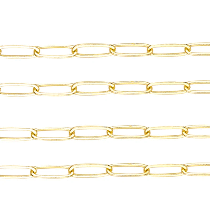 Metal Link Cable Chain Necklace Paperclip Chain 1Meter