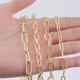 Metal Link Cable Chain Necklace Paperclip Chain 1Meter