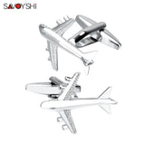 Aircraft Cufflinks for Men High Shirt Cuff Buttons Novelty Plane Cuff Links Gift