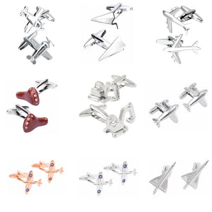 Aircraft Cufflinks for Men High Shirt Cuff Buttons Novelty Plane Cuff Links Gift