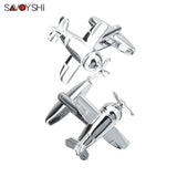 Aircraft Cufflinks for Men High Shirt Cuff Buttons Novelty Plane Cuff Links Gift