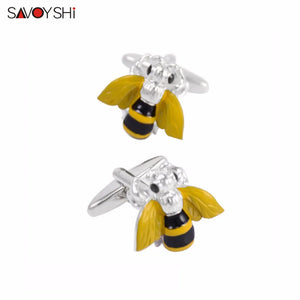 3D Bee Cufflinks High Enamel Insect Cufflink Wedding Groo
