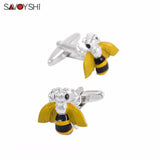 3D Bee Cufflinks High Enamel Insect Cufflink Wedding Groo