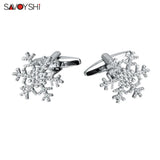 High Enamel Craft Santa Claus Cufflinks for Men's French Shirt Christmas