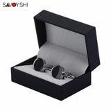 Carbon Fiber Cufflinks for Mens Shirt Cuff buttons