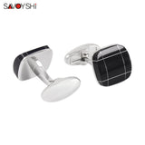 Stone Cufflinks for Mens Shirt Cuff buttons Fine Gift High Square Cuff Links
