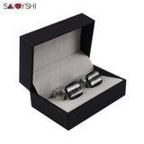 Stone Cufflinks for Mens Shirt Cuff buttons Fine Gift High Square Cuff Links