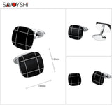 Stone Cufflinks for Mens Shirt Cuff buttons Fine Gift High Square Cuff Links