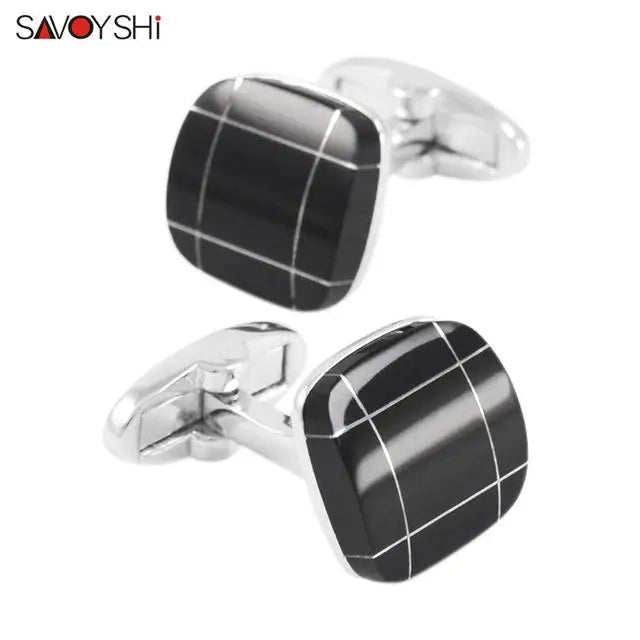 Stone Cufflinks for Mens Shirt Cuff buttons Fine Gift High Square Cuff Links
