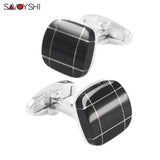 Stone Cufflinks for Mens Shirt Cuff buttons Fine Gift High Square Cuff Links