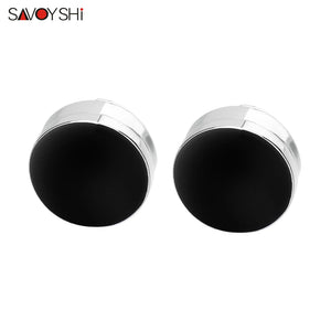 Enamel Cufflinks for Men's Shirt Round Elegant Button Accessories