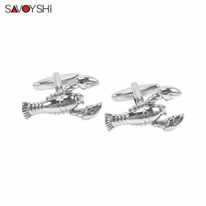 3D Lobster Cufflinks For Mens Novelty Animals Cuff Buttons Costume Jewelry