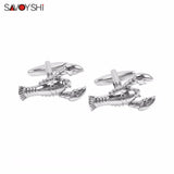 3D Lobster Cufflinks For Mens Novelty Animals Cuff Buttons Costume Jewelry
