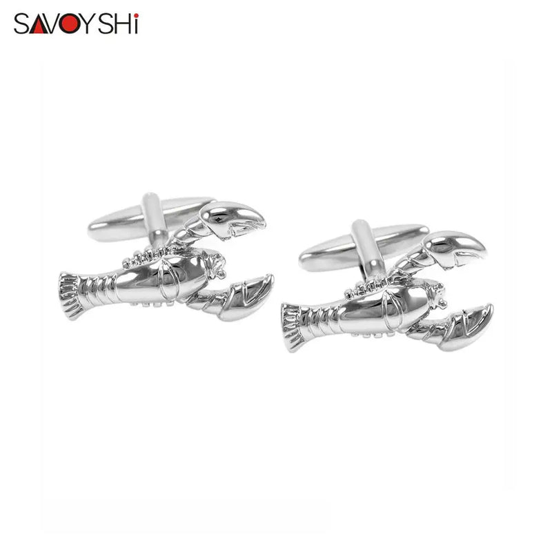 3D Lobster Cufflinks For Mens Novelty Animals Cuff Buttons Costume Jewelry