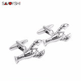 3D Lobster Cufflinks For Mens Novelty Animals Cuff Buttons Costume Jewelry