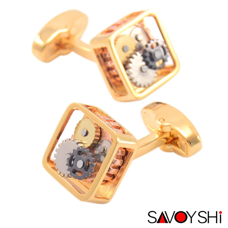 Classic Gear Cufflinks For Mens Shirt High Business Cufflinks Party Gift
