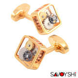 Classic Gear Cufflinks For Mens Shirt High Business Cufflinks Party Gift