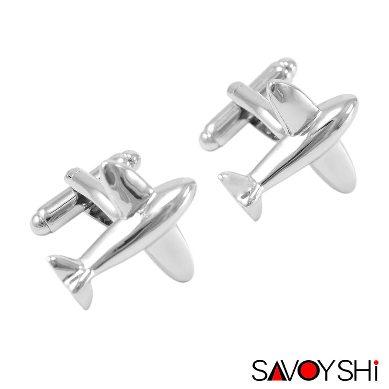 Classic Aircraft Cufflinks for Men Shirt Cuff buttons