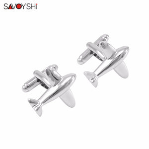 Classic Aircraft Cufflinks for Men Shirt Cuff buttons