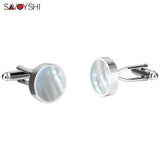Shell Cufflinks for Mens Shirt cuff buttons High Cufflinks