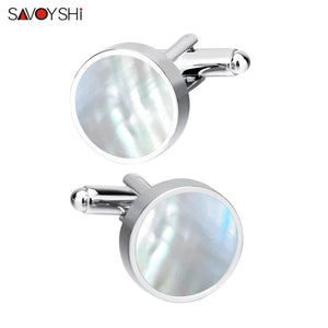 Shell Cufflinks for Mens Shirt cuff buttons High Cufflinks