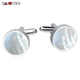Shell Cufflinks for Mens Shirt cuff buttons High Cufflinks