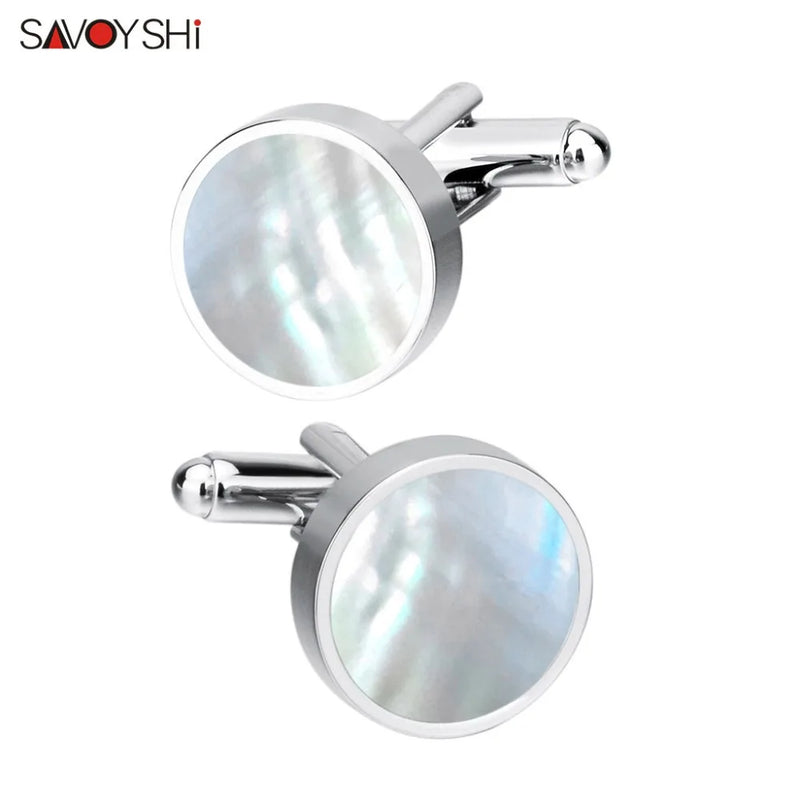 Shell Cufflinks for Mens Shirt cuff buttons High Cufflinks